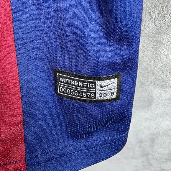 Mens FC BARCELONA 2018 2019 LEO MESSI #10 Football Soccer Shirt Jersey Size XL - Picture 5 of 10